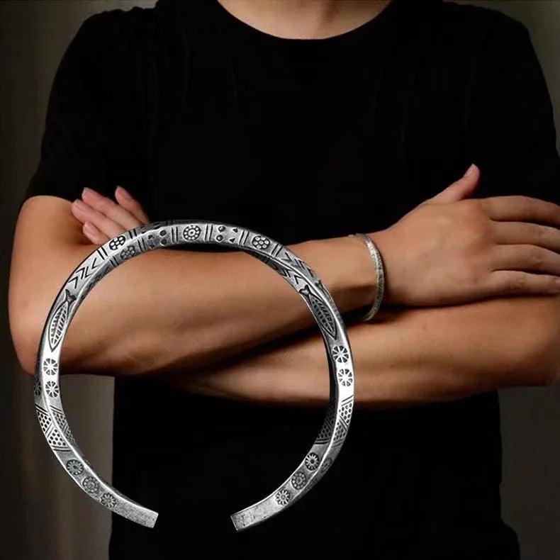 Bracelete Tribal em Prata 925