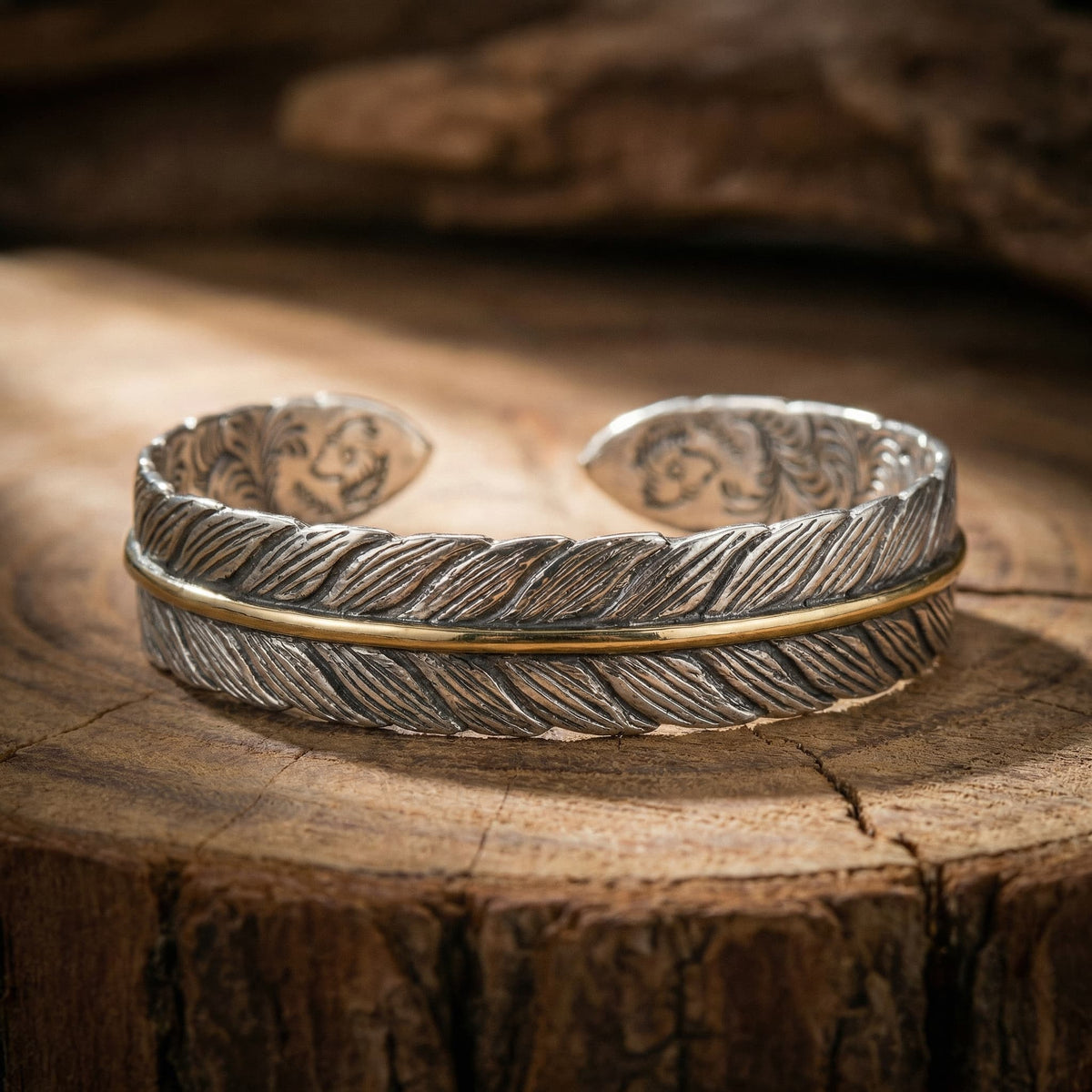 Bracelete Pena de Prata 925