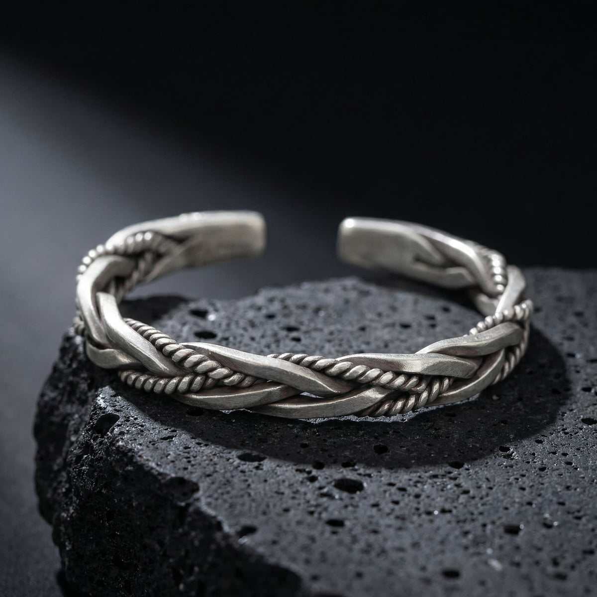 Bracelete Trançado em Prata 925 - Estilo Minimalista