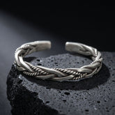Bracelete Trançado em Prata 925 - Estilo Minimalista