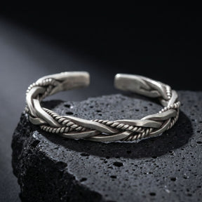 Bracelete Trançado em Prata 925 - Estilo Minimalista