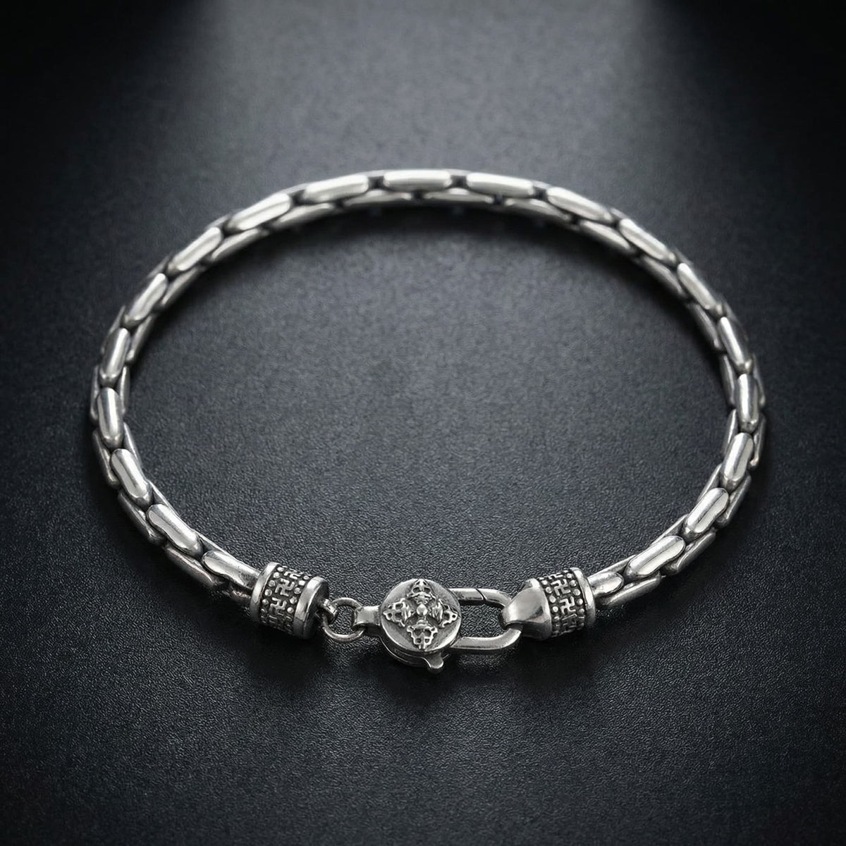 Pulseira Vajra de Prata Esterlina