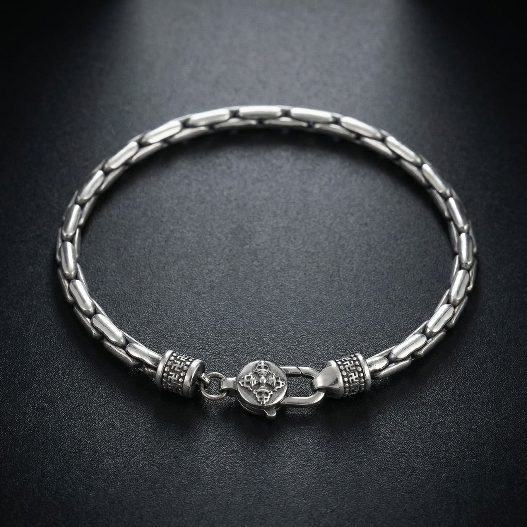 Pulseira Vajra de Prata Esterlina
