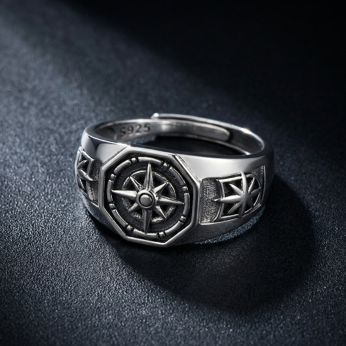 Anel Ajustável Rosa Dos Ventos