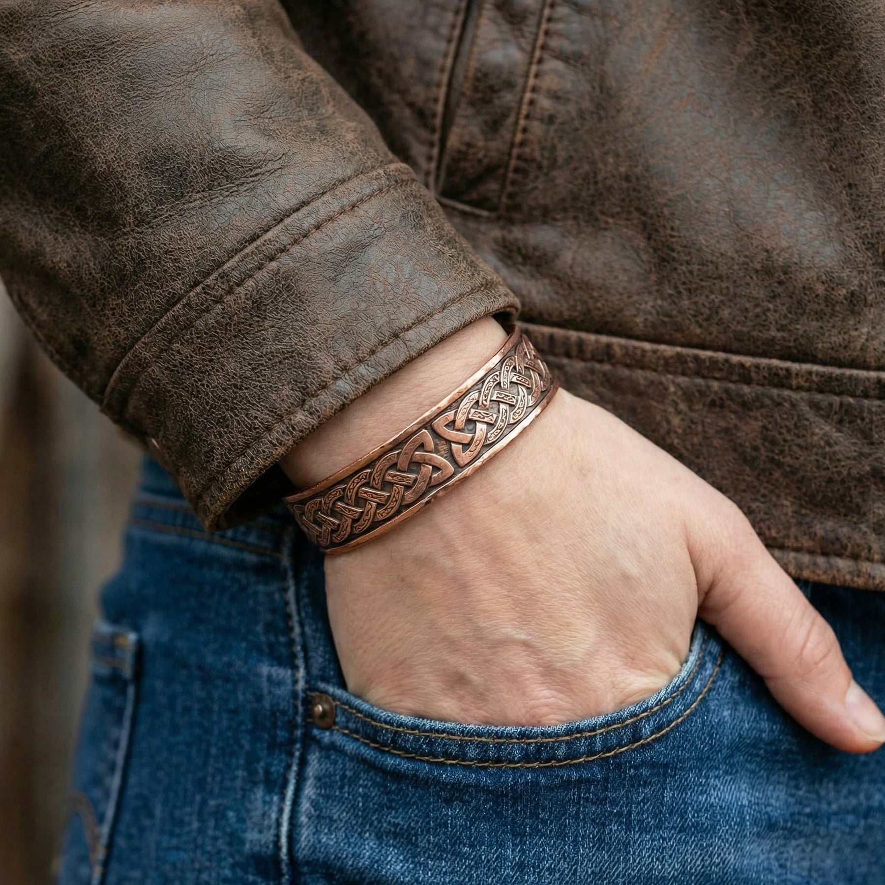 Bracelete Viking de Cobre - Pulseira Anti-Inflamatória