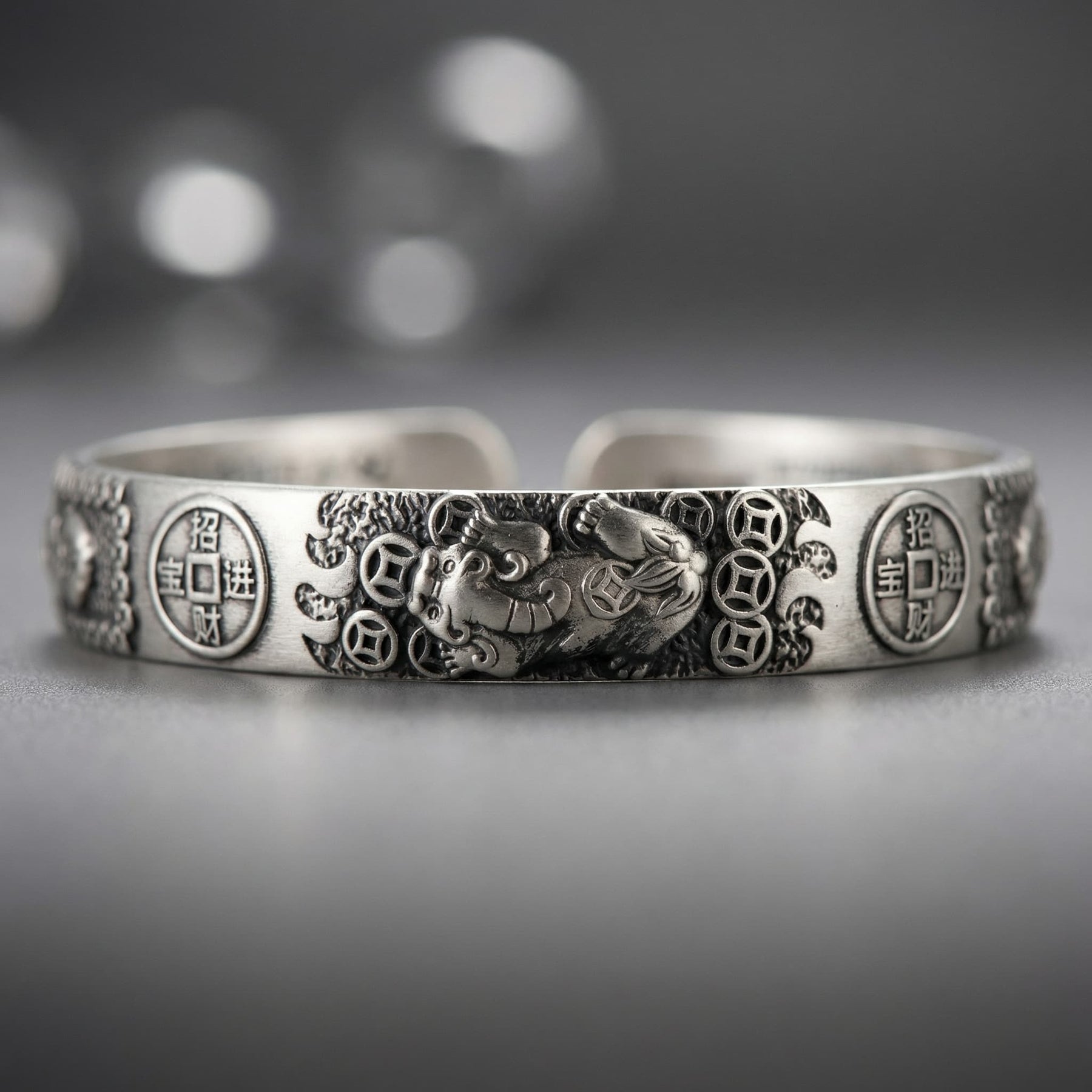 BRACELETE GANESHA DE PRATA 925 PARA ATRAIR BOA SORTE E RIQUEZA