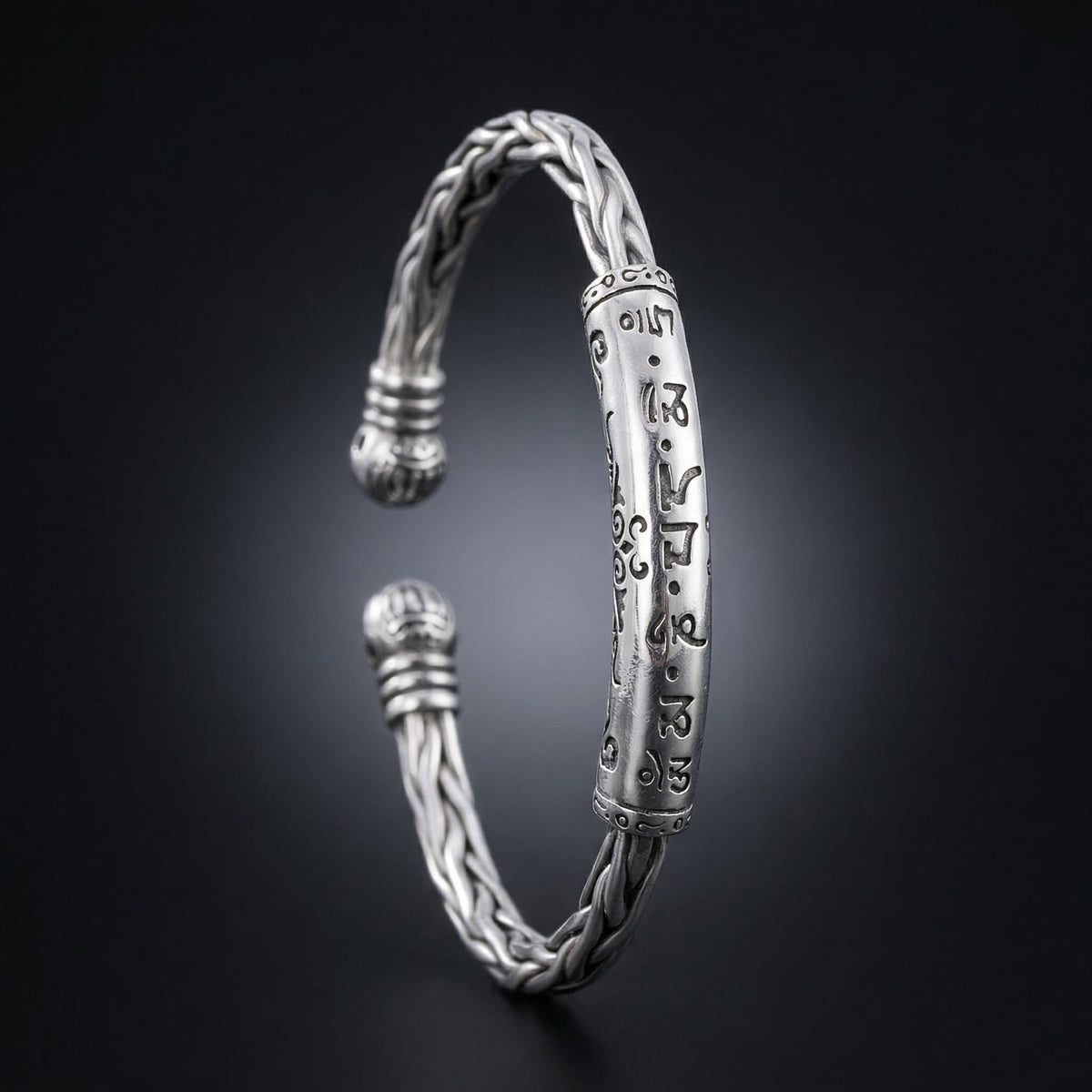 Bracelete Mantra em Prata 925