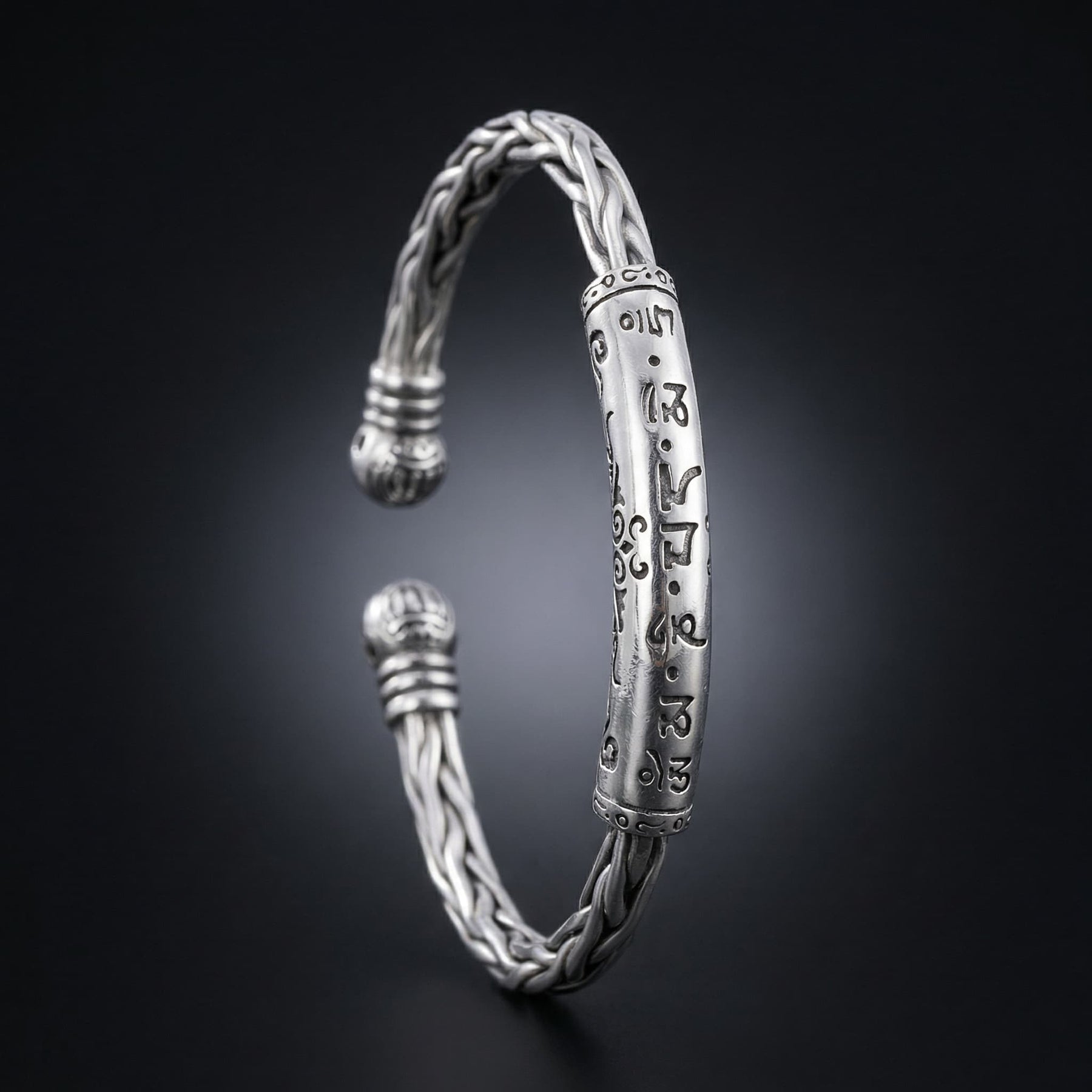 Bracelete Mantra em Prata 925
