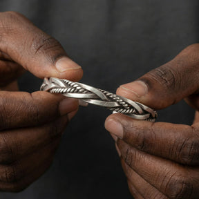 Bracelete Trançado em Prata 925 - Estilo Minimalista