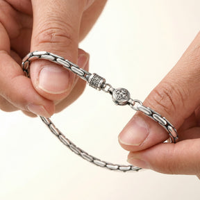 Pulseira Vajra de Prata Esterlina