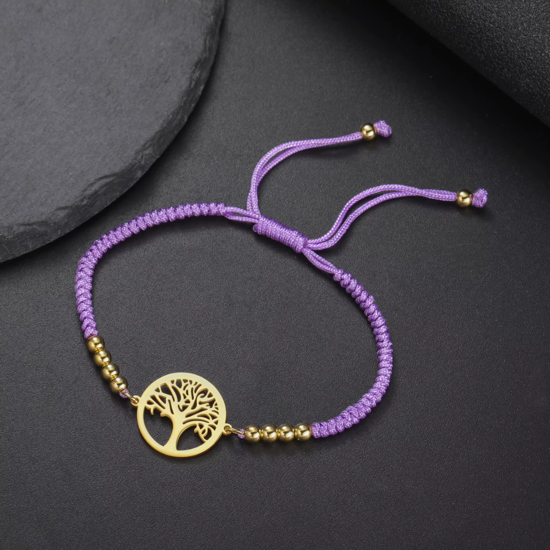 Bracelete Árvore da Vida - Unissex de Aço Inoxidável