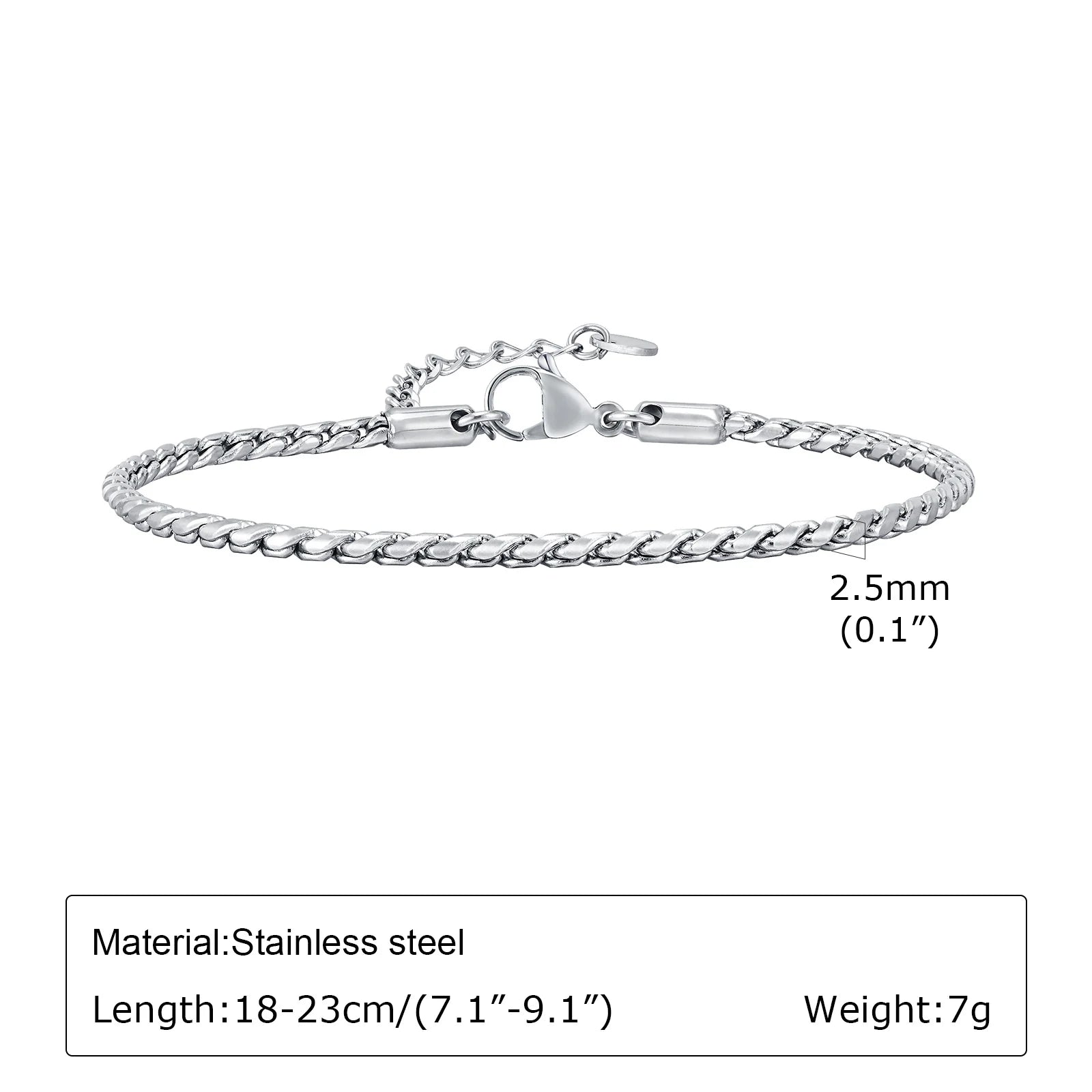 Pulseira Slim de Prata Brilhante 925