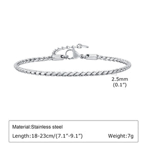 Pulseira Slim de Prata Brilhante 925