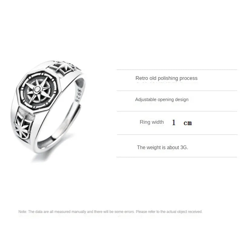 Anel Ajustável Rosa Dos Ventos