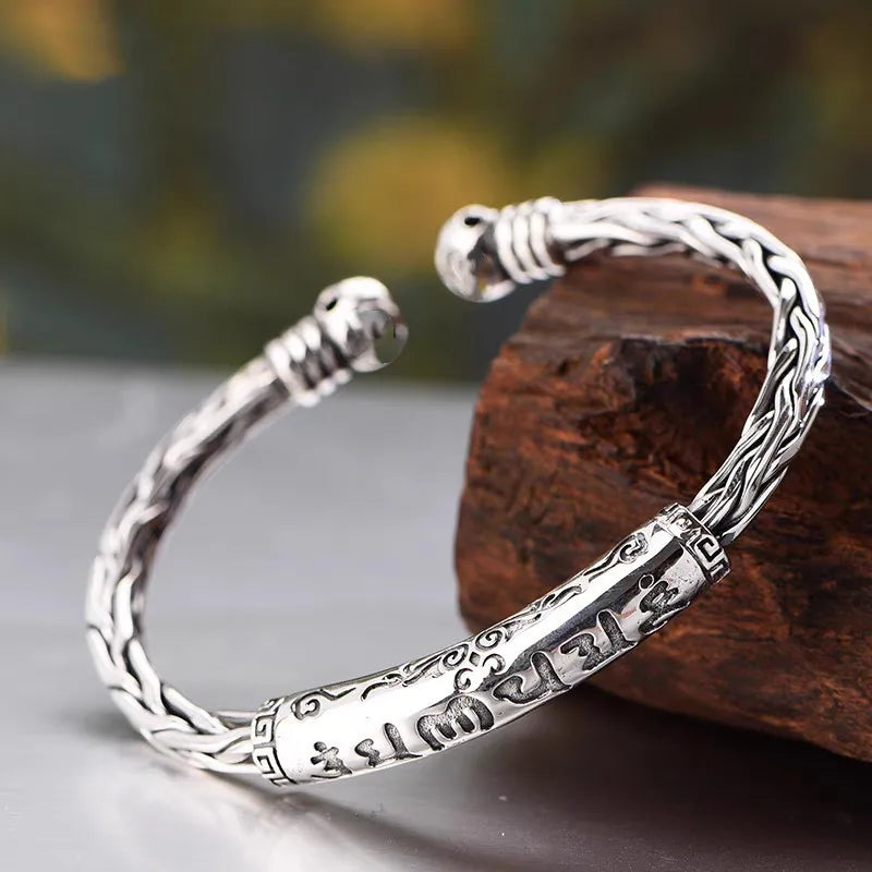 Bracelete Mantra em Prata 925