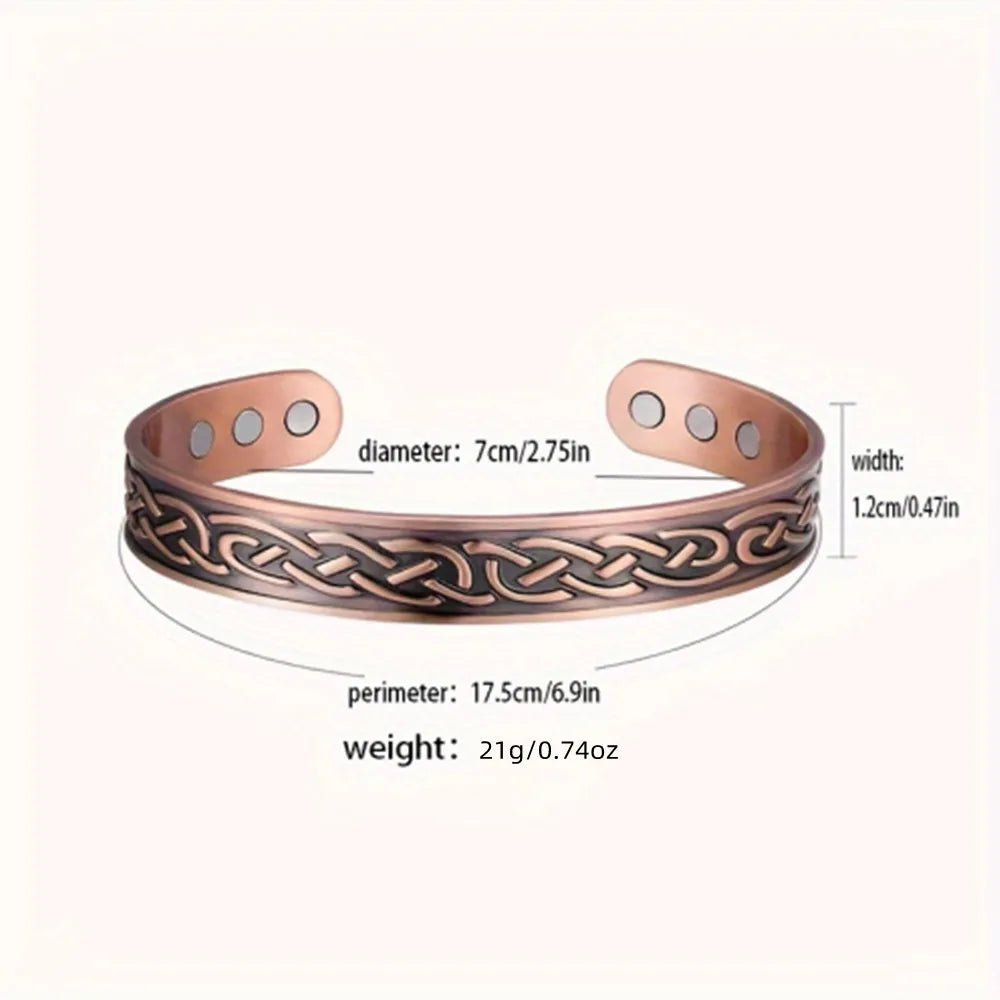 Bracelete Viking de Cobre - Pulseira Anti-Inflamatória