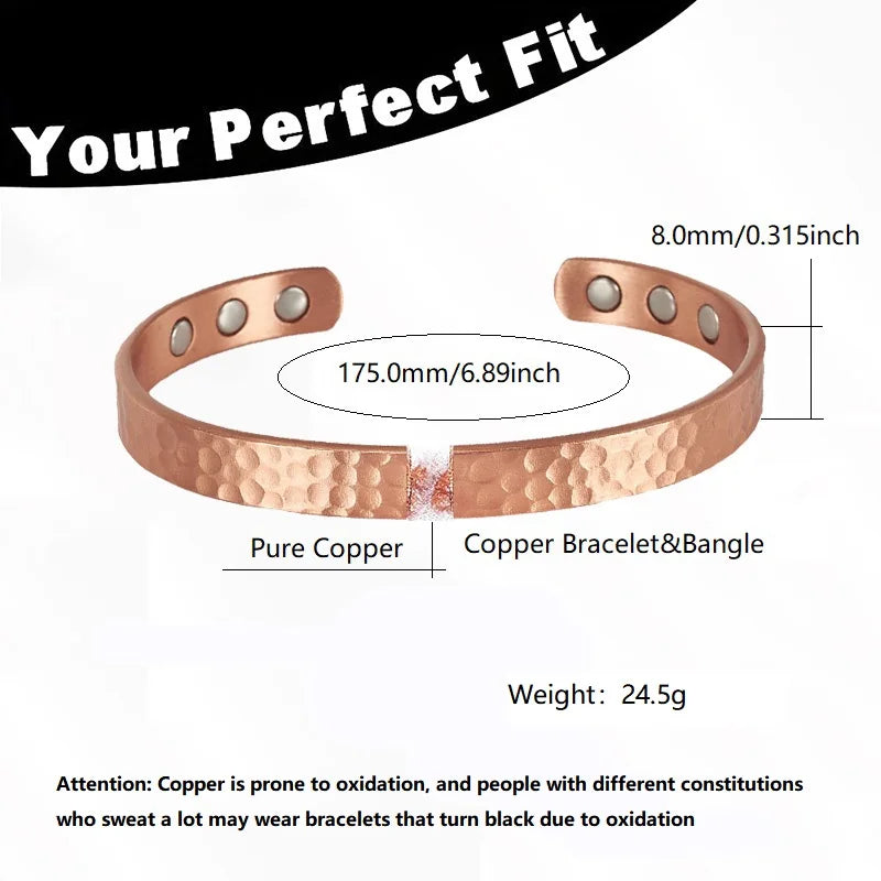 Bracelete de Cobre - Pulseira Anti-Inflamatória